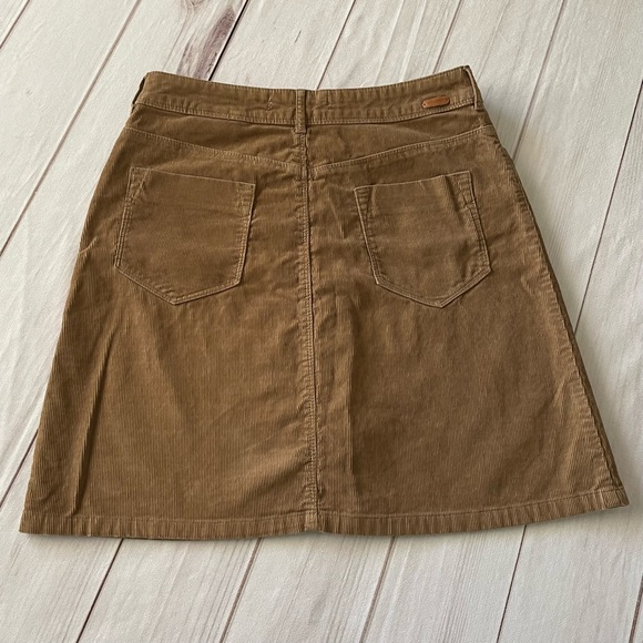 Zara Corduroy Skirt Women’s M Brown Button Front Academia Chocolate Western Boho - Picture 8 of 16